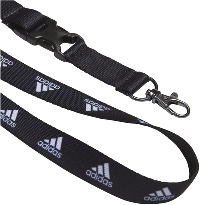 Varëse çelësash Adidas Lanyard, për karta dhe çelësa, e zezë