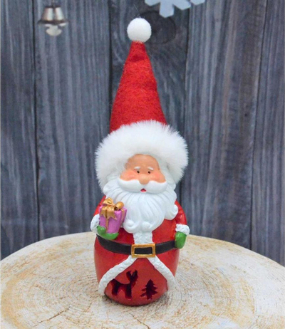 Figurinë dekor Saska Garden Santa Claus, LED, 7x6x16cm, e kuqe