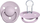 Cucël Bibs Deluxe, silikon, 1 copë, Dusty Lilac