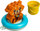 Lodër banjo LEGO Duplo First Bath Time Fun Floating Red Panda 10964, panda lundruese, për kalamaj 18 muaj+, portokalli