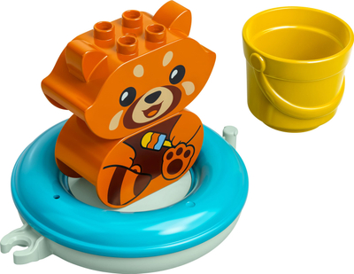 Lodër banjo LEGO Duplo First Bath Time Fun Floating Red Panda 10964, panda lundruese, për kalamaj 18 muaj+, portokalli