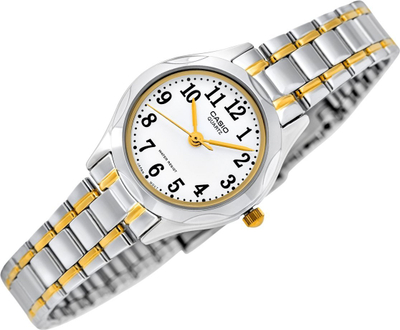 Рачен часовник Casio LTP-1275SG-7B за жени, не’рѓосувачки челик, кварц, сребро со злато