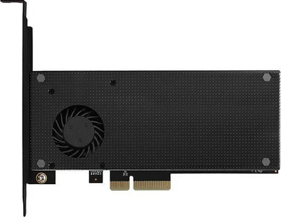 Përshtatës Axagon PCI-E x4 to 2x M.2 NVMe dhe ftohje aktive SATA