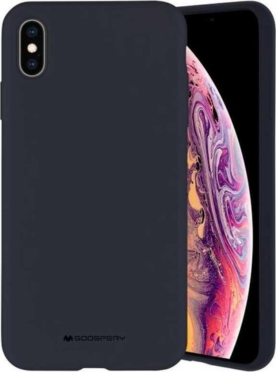 Навлака за телефон Mercury Jelly за iPhone 16 Plus, флексибилен силикон, отпорна на удари, црна