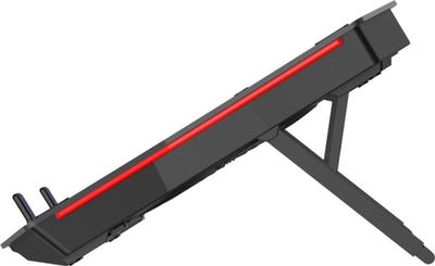 Stendë ftohëse për laptop Yenkee YSN 310, deri në 15.6\", 2 ventilatorë, RGB, e zezë