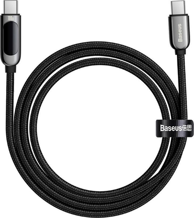 Kabllo USB C në USB C Baseus, 1m, 100W 5A, e zezë