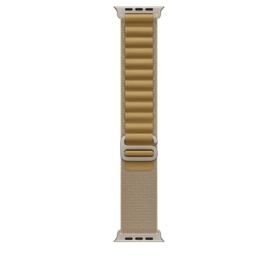 Apple Watch 49mm Loop, Tan Alpine Loop, Natural Titanium Finish, M