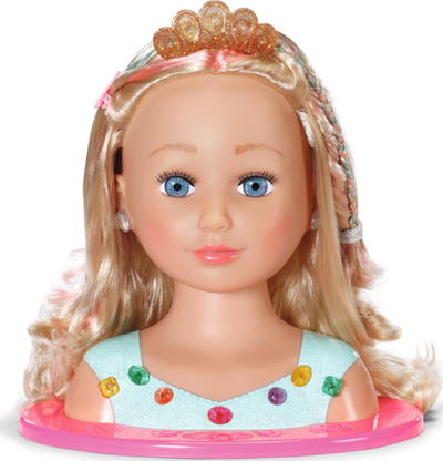 Lojë për krehje e zbukurim flokësh Zapf Creation Baby Born Sister Styling Head Princess, 33 aksesorë, flokë bjonde, shumëngjyrëshe