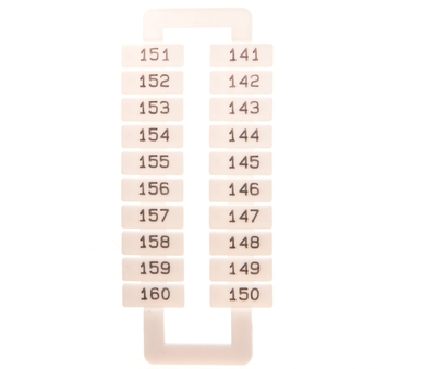 Markues për lidhësa EURO EM Group 43192, 2.5‑70mm², numrat 141‑160, i bardhë, 20 copë