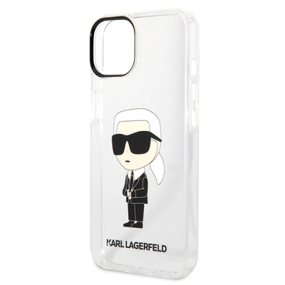 Mbështjellës telefoni Karl Lagerfeld IML NFT Ikonik, për iPhone 14, transparent, i bardhë