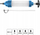 Pompe manuale për lëngje HOGERT HT8G937, 350 ml, shiringë plastike, blu e bardhë
