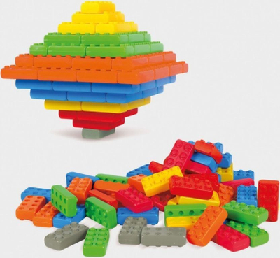Lodër konstruktore Shumee Brick Junior, 140 copa, me ngjyra