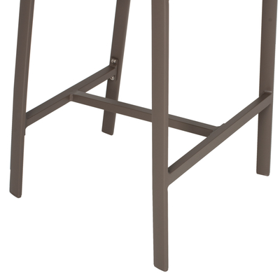 Stol bar alumini Miri HM5892.23, 56x58x105 cm, rattan sintetik, ngjyrë champagne