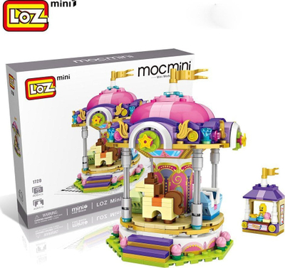 Set konstruktiv Loz LOZ Mini Carousel, blloqe ndërtimi, për fëmijë