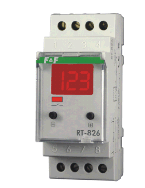 Kontrollues temperature F&amp;F RT-826 me ekran digjital, i bardhë