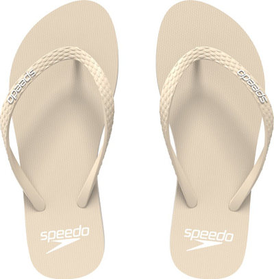 Shapka plazhi Speedo Flip Flop për femra, taban me kapje, bezhë