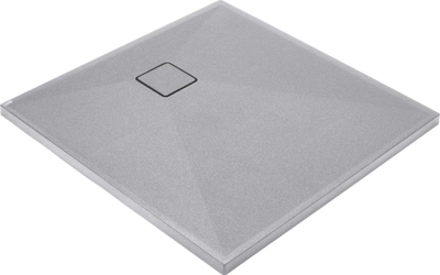 Bazament dushi Deante Granite Shower Tray Square, 80x80 cm, granit kompozit, gri metalike