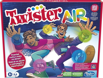 Lojë tavoline Hasbro Twister Air, interaktive, për 8+ vjeç, shumëngjyrëshe