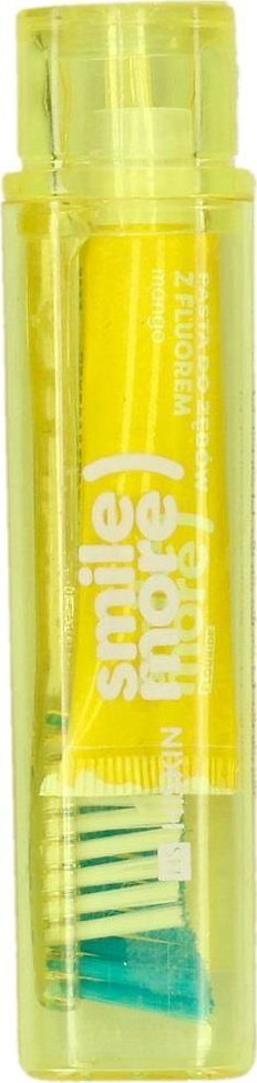 Set higjiene orale Smile More, pastë dhëmbësh mango 4 ml, furçë dhëmbësh