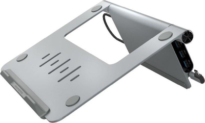 Стенд за лаптоп со USB C хаб Adam Elements Casa Hub Stand, 5 во 1, сива