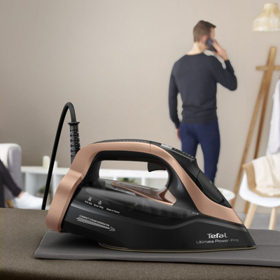 Hekur me avull Tefal Ultimate Power Pro FV9E50E0, 2800W, vetëpastrim, blu