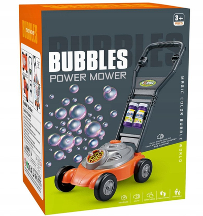 Lodër kositëse flluskash Madej Bubbles Power Mower, me zë, portokalli