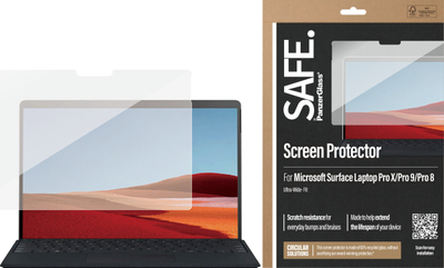 Xham mbrojtës SAFE by PanzerGlass Ultra Wide Fit, për Microsoft Surface Pro X, Pro 9, Pro 8, transparent
