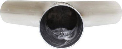 Tee shkarkimi universale 120°, 51mm, inoks 304, argjendtë