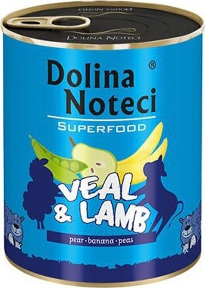 Konzervë për qen Dolina Noteci Premium Superfood, me viç edhe qengj, 400g