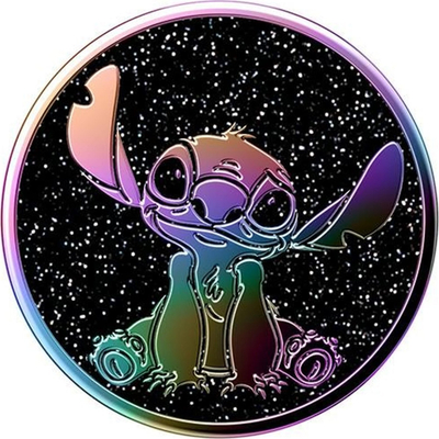 Mbajtëse telefoni PopSockets Oil Slick Stitch Enamel PopGrip, ngjitëse, shumëngjyrëshe