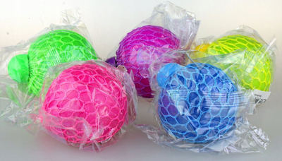 Top antistres Hipo Neon Pearl, 6 cm, me rrjetë, shumëngjyrësh