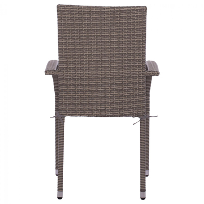 Karrige metalike + jastëk ratan 55×64×93 cm (HM5685.01), gri