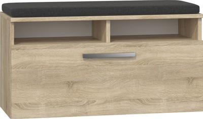 Комода за чевли Topeshop Riva, со седиште, sonoma oak