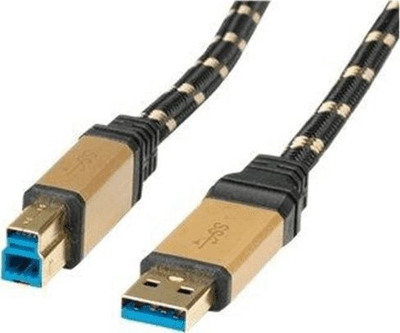 Kabllo USB Roline 11.02.8900, 3.0 Type A te Type B, 0.8m, i zi