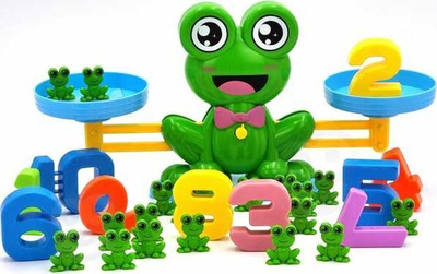 Lojë edukative Woopie Fun Frog Balance, peshore për numërim, 5+, shumëngjyrëshe