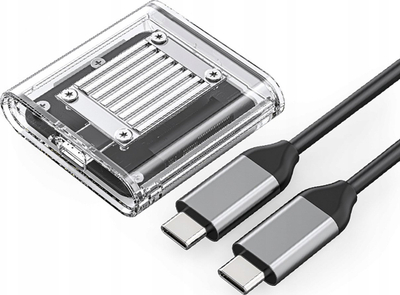 Kuti eksternale Orico TC20 M2 10G, M.2 NVMe, USB C 3.2, transparente
