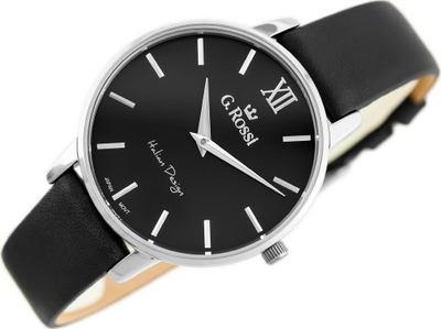 Ora dore unisex, mekanike, rrip lëkure, argjendi