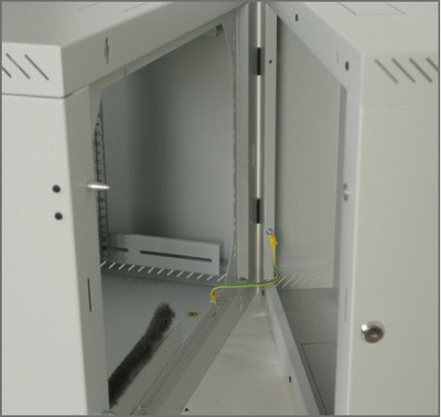Kabinet rrjeti Triton Delta B 2D, 9U, 19", për mur, gri e hapur