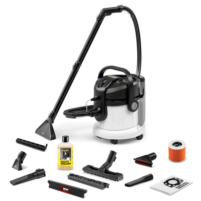 Fshesë me ujë dhe pluhur Karcher SE 4 Plus, 18L, 1000W, e bardhë