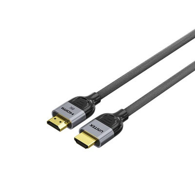 Kabllo HDMI Unitek LUX OPLOT 2.1, 8K, 10m, antracit