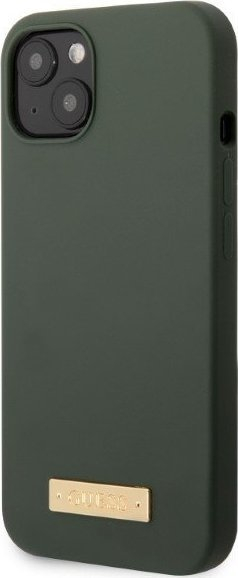 Kapak telefoni Guess GUHMP13MSBPLA, për iPhone 13 6.1", silikon, MagSafe, jeshile khaki
