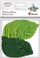 Set gjethe filci Titanum Felt Leaves Mix, 6.5 x 3.7 cm, 20 copë, jeshile