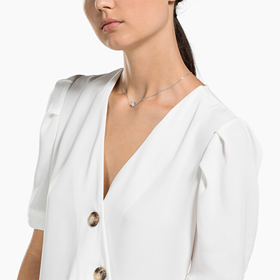 Qafore për femra Swarovski 5510696, e argjendtë