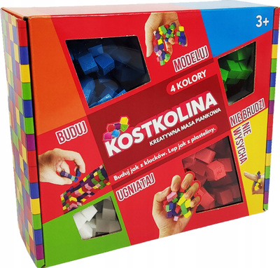 Masë modeluese Art and Play Kostkolina, 4 boja, e kuqe