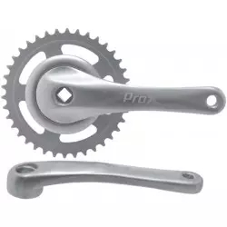 Garniturë pedalesh ProX City Alu, 1‑shpejtësi 38T, 170mm, argjendtë