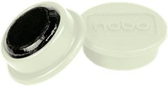 Magnetë për tabelë NOBO, 13mm, 10 copë, të bardhë