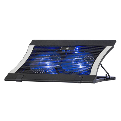 Bazë ftohëse laptopi Havit HVF2051, deri 17", 2 ventilatorë LED, e zezë