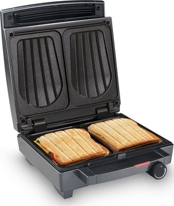 Toster sanduiçesh Fritel SW 1451, 1400W, pllaka fikse 22x29cm, gri e errët
