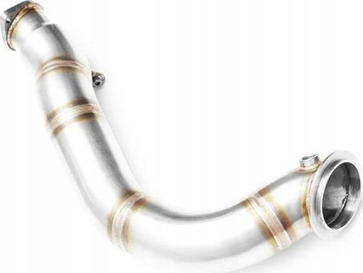Downpipe shkarkimi BMW N54, tub 76mm, çelik inoksi, ngjyrë argjendi