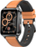 Smartwatch Kumi KU5 Pro, 1.91", matje tensioni edhe temperature, ngjyrë e zezë-kafe